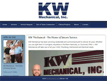 Tablet Screenshot of kwmechanical.com
